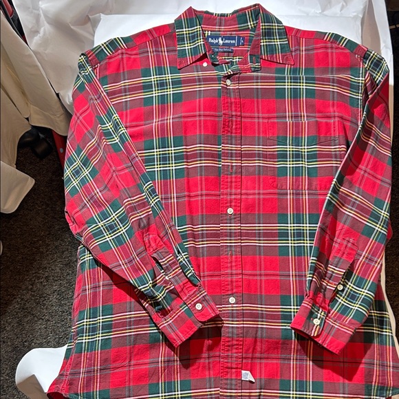 Ralph Lauren Other - Ralph Lauren - The Big Oxford - Men's Red and Green Plaid Shirt